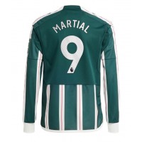 Moški Nogometni dresi Manchester United Anthony Martial #9 Gostujoči 2023-24 Dolgi Rokav